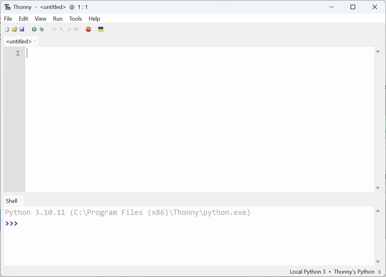 Thonny editor window